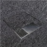 Floor Outlet Box 1 Standard GPO  USB Charge (1 x USB-A and 1 x USB-C) Stainless Steel Black Flush 145 Series