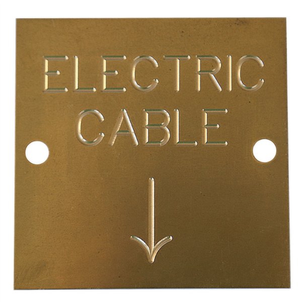 BRASS CABLE MARKERS - ELECTRIC CABLE