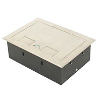 Floor Box 8 x Auto Swiched Power Outlets + Data Provisions Stainless Steel Heavy Duty Flush Lid (Soft Close)