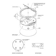 Floor Box 4 x Standard Outlet Provisions Round Stainless Steel Flush Lid (Soft Close)