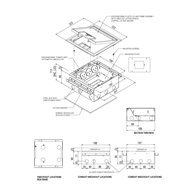 Floor Box 4 x Auto Swiched Power Outlets + Data Provisions Stainless Steel Heavy Duty Flush Lid (Soft Close)