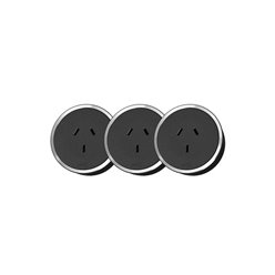 1m Length - Black Track Bundle - Line8 Power Socket Black/Chrome 