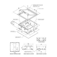Floor Box 4 x Standard Outlet Provisions Stainless Steel Flush Lid (Soft Close)