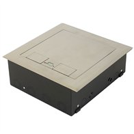 Floor Box 4 x Standard Outlet Provisions Stainless Steel Flush Lid (Soft Close)