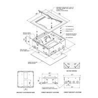 Floor Box 4 x Standard Outlet Provisions Stainless Steel Flush Lid (Soft Close)