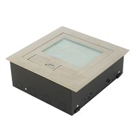 Floor Box 4 x Standard Outlet Provisions Heavy Duty Stainless Steel Flush Lid (Soft Close)