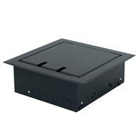 Floor Box 4 x Standard Outlet Provisions Stainless Steel Flush Lid (Soft Close)