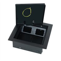 Floor Box 4 x Standard Outlet Provisions Stainless Steel Flush Lid (Soft Close)