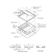Floor Box 4 x Auto Swiched Power Outlets 8 x Keystone Data Provisions Stainless Steel Recess Lid 