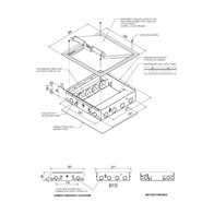 Floor Box 4 x Auto Swiched Power Outlets 6 x Data Provisions Stainless Steel Flush Lid 