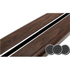 1m Length - Tipuana Rosewood Track Bundle - Line8 Power Socket Black/Chrome 