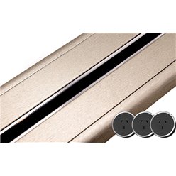 80cm Length - Champagne Gold Track  Bundle - Line8 Power Socket Black