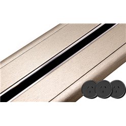 80cm Length - Champagne Gold Track Bundle - Line8 Power Socket Black/Chrome 