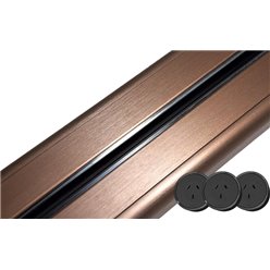 80cm Length - Bronze Track Bundle - Line8 Power Socket Black/Chrome 