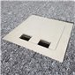 Floor Outlet Box 2 Power Stainless Steel Flush Square Edge 145 Series
