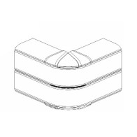 50x105mm PVC Skirting Duct – White | External Corner | Cableaway