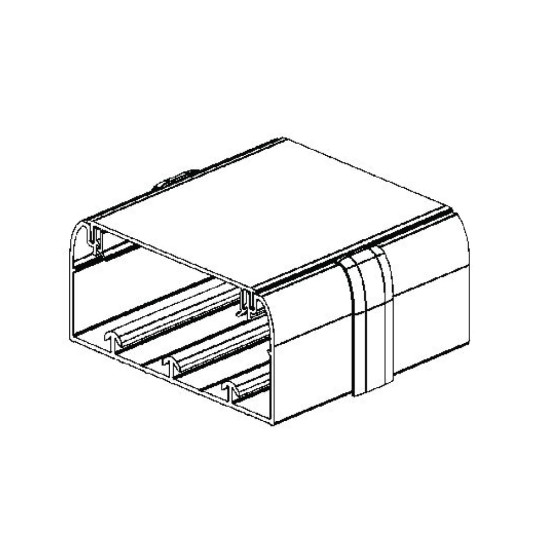 50x105mm PVC Skirting Duct – White | Body Joiner Kit | Cableaway
