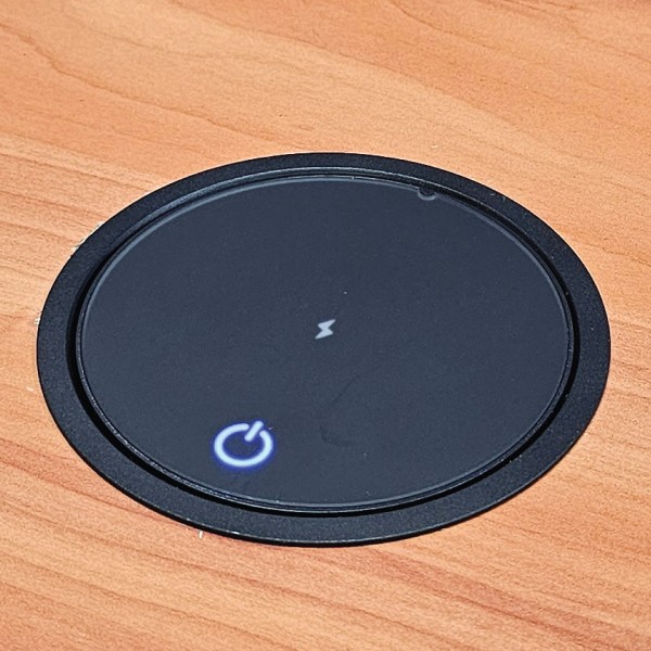 Motorised Pop-Up Outlet - Black | GPO+USB+Wireless | Cableaway