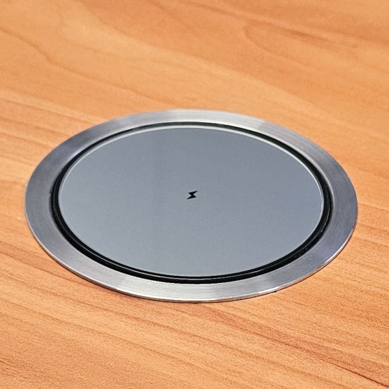 Recessed Pop-Up Outlet - Silver | 3 GPO + Wireless Charge | Cableaway