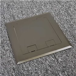 Floor Outlet Box 1 Standard GPO Stainless Steel Black Flush 145 Series