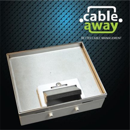 4 Power 4 Data Shallow Stainless Steel 14mm Recesses Floor Outlet Box