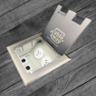 Floor Box with Antique Brass Flush Lid, 2 x Power & 3 x Data
