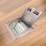 Floor Box with Antique Copper Flush Lid, complete with 1 Standard Double GPO