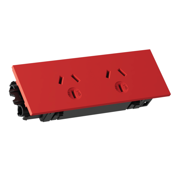 Double GPO Quick Fit Outlet (Black) | Cableaway