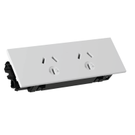 Double GPO Quick Fit Outlet (Black) | Cableaway