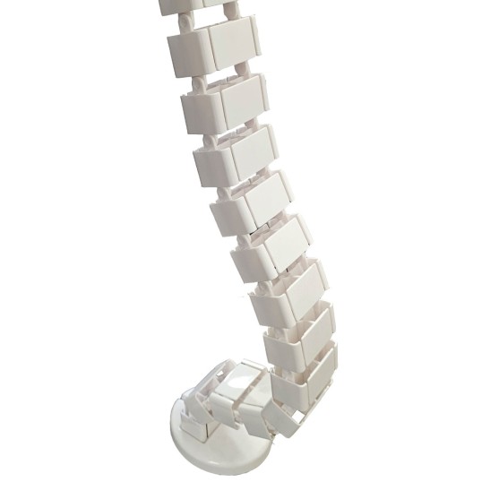 Umbilical Flexible Spine Service Column 1.3m White | UMBSPINE1300W | Cableaway
