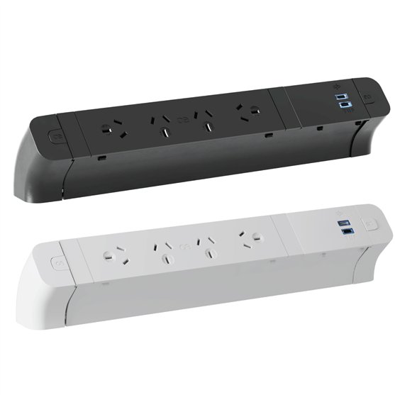 PACE Desktop Power Rail — 4 Socket USB-C (Inline Splitter 800mm)