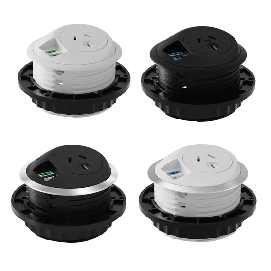 Pixel In-Desk Power & USB Charging Outlet