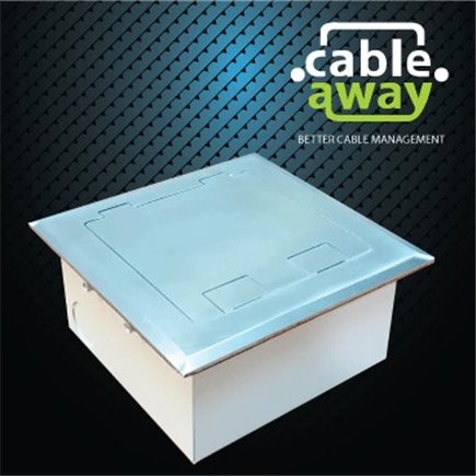 Shallow Floor Outlet Box 2 Power Stainless Steel Flush 145 Series