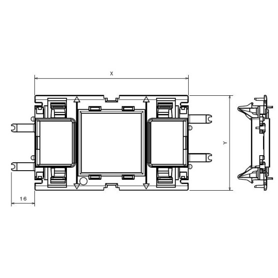 50x105mm PVC Skirting Duct – White | Support Frame | Cableaway