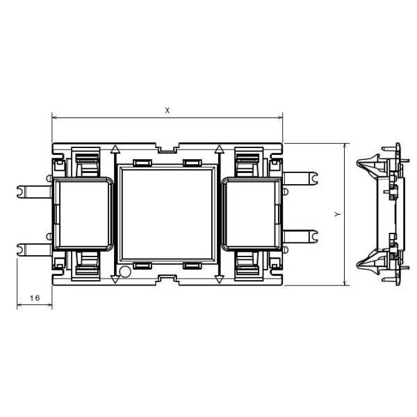 50x105mm PVC Skirting Duct – White | Support Frame | Cableaway