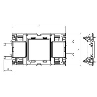 50x105mm PVC Skirting Duct – White | Support Frame | Cableaway