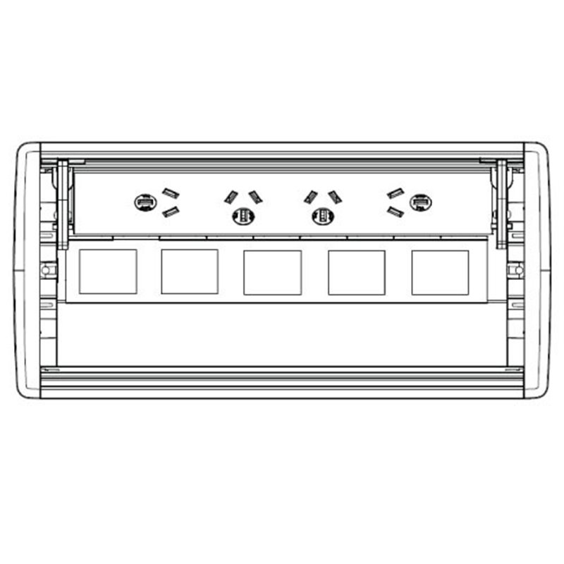 Axxess  In Desk Table Box (Anodised Finish)