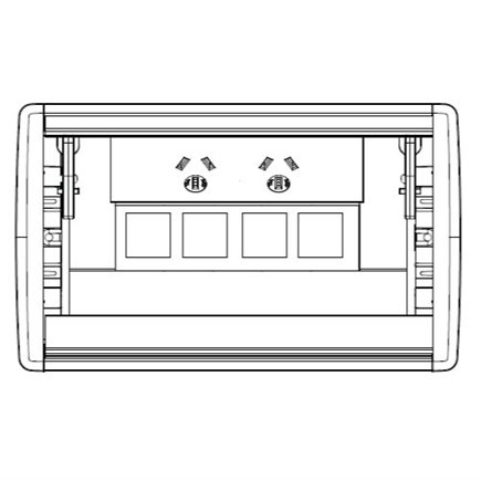 Axxess  In Desk Table Box (Anodised Finish)