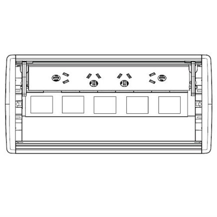 Axxess  In Desk Table Box (Anodised Finish)