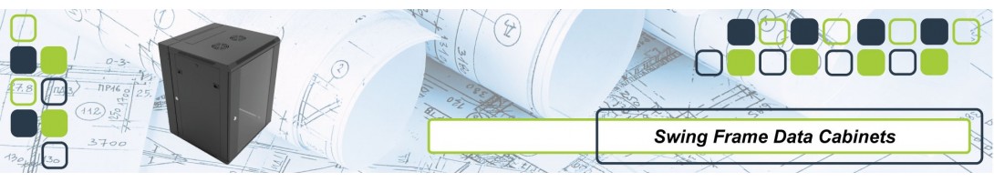 Swing Frame Wall Mounted Data Cabinet  600x550mm  Cableaway