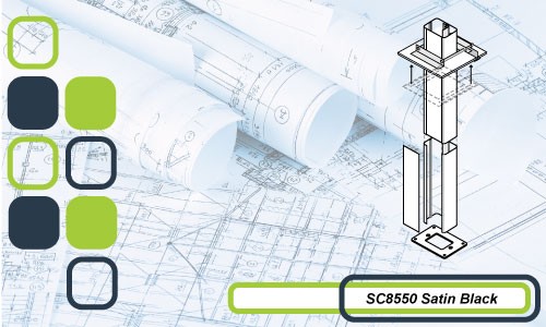 SC8550 SERIES SERVICE COLUMN BLACK SATIN