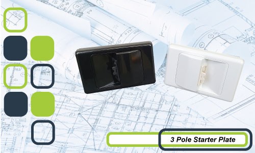 3 POLE SOFT WIRE STARTER PLATE