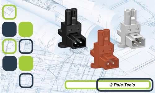 2 Pole Soft Wiring Tee Adapters