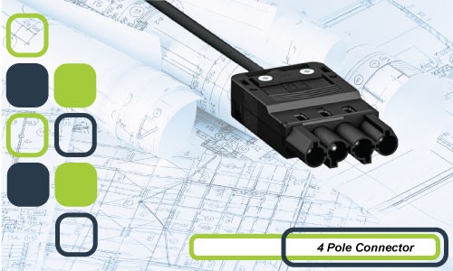 4 Pole Soft Wiring Inter Connecting Cables