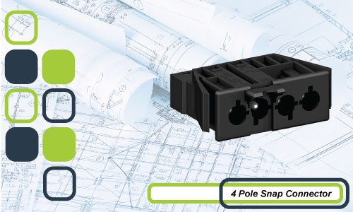 4 Pole Soft Wiring Snap connector (Push in Terminal)