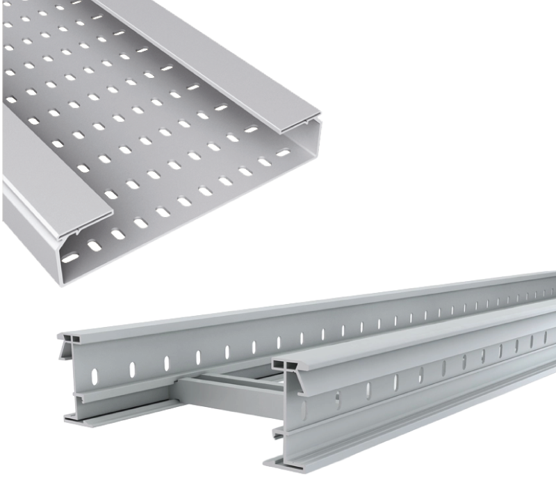 Unex perforated thermoplastic cable tray and cable ladder